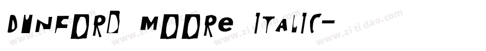 Dunford moore Italic字体转换